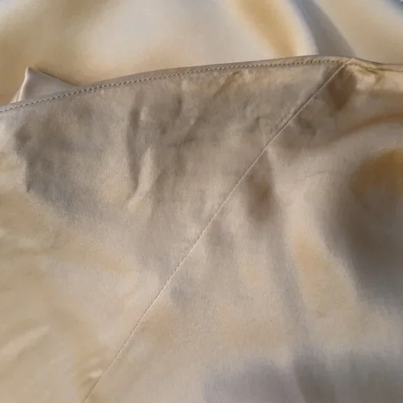 Calvin Klein white and beige 100% silk gown size 8 - Picture 9 of 9